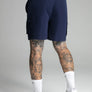 SikSilk - Navy Cargo Swim Short